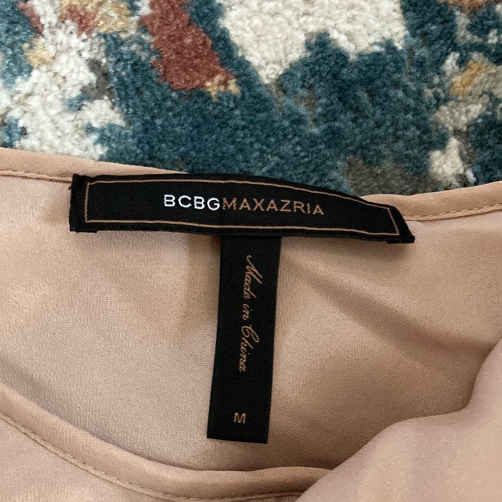 Bcbgmaxazria Taupe Ruffle One-Shoulder Mini - Picture 5 of 10